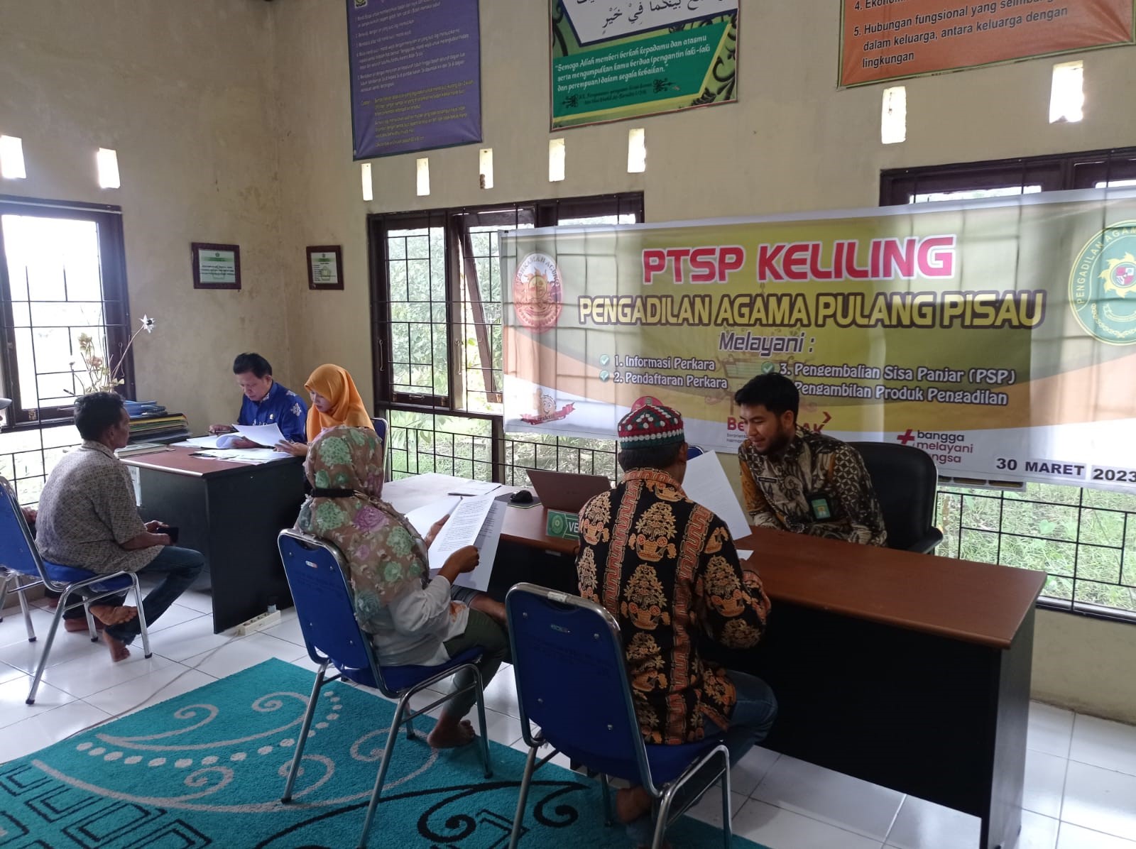 Sidang Di Luar Gedung Pengadilan Agama Pulang Pisau di KUA Kecamatan Jabiren Raya 3